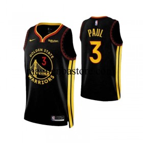 Maglia NBA Golden State Warriors Chris Paul 3 Nike 2023-2024 Nero Swingman - Uomo